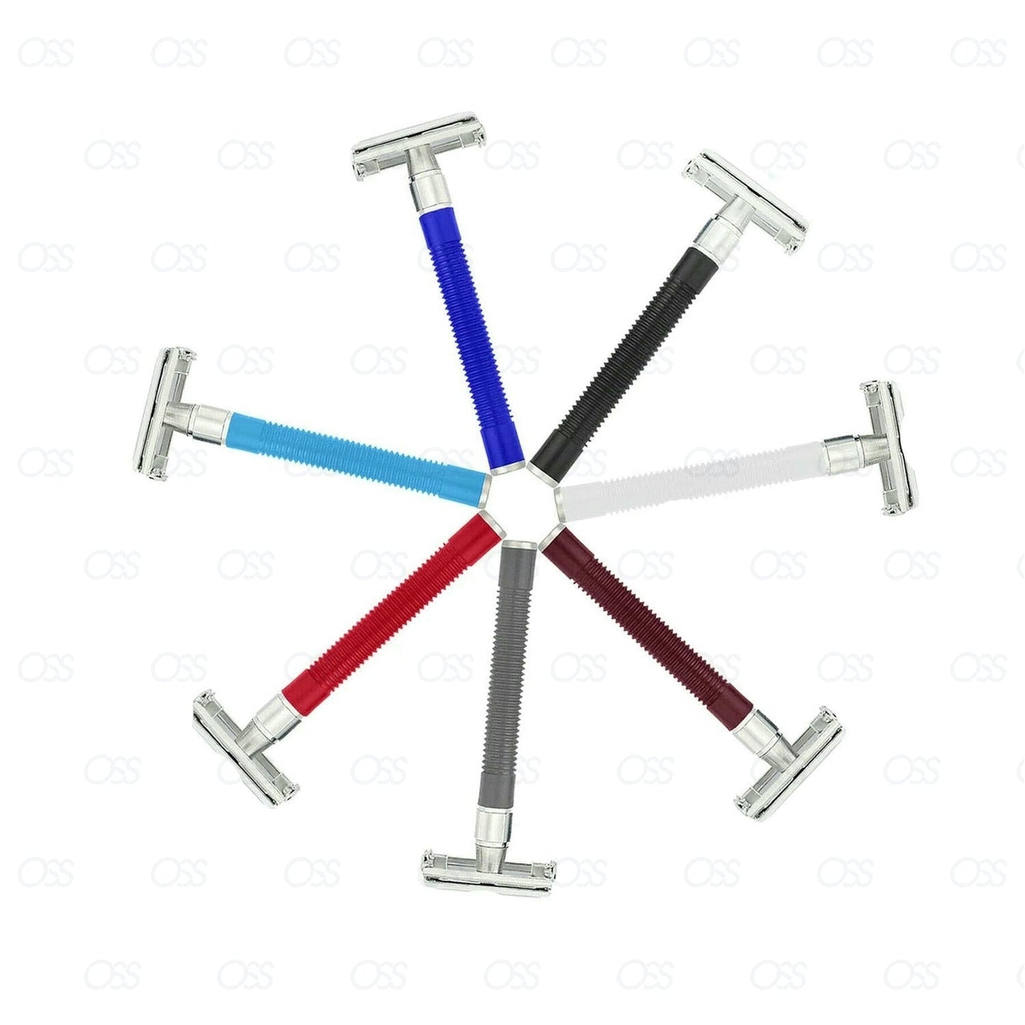 Butterfly Safety Razor & 10 Double Edge Blades Classic Shaving Vintage