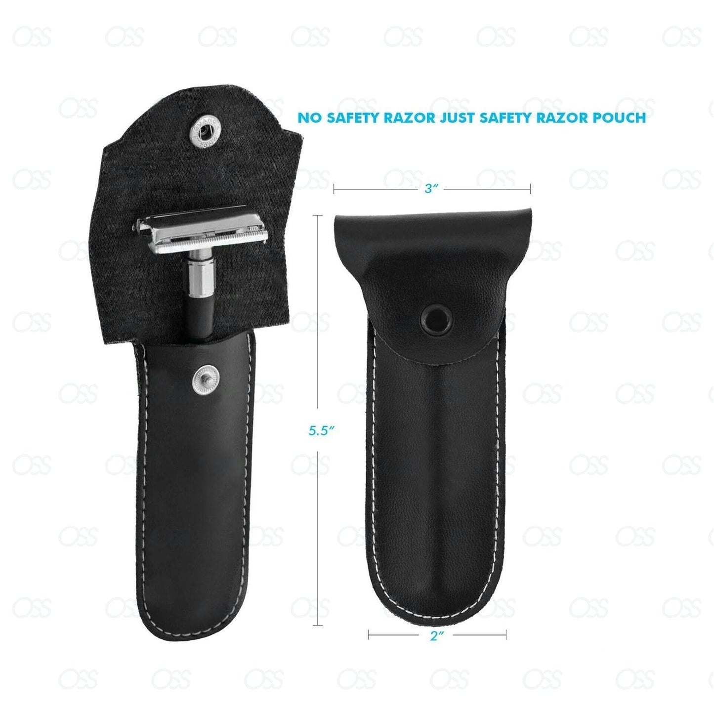 Butterfly Safety Razor & 10 Double Edge Blades Classic Shaving Vintage