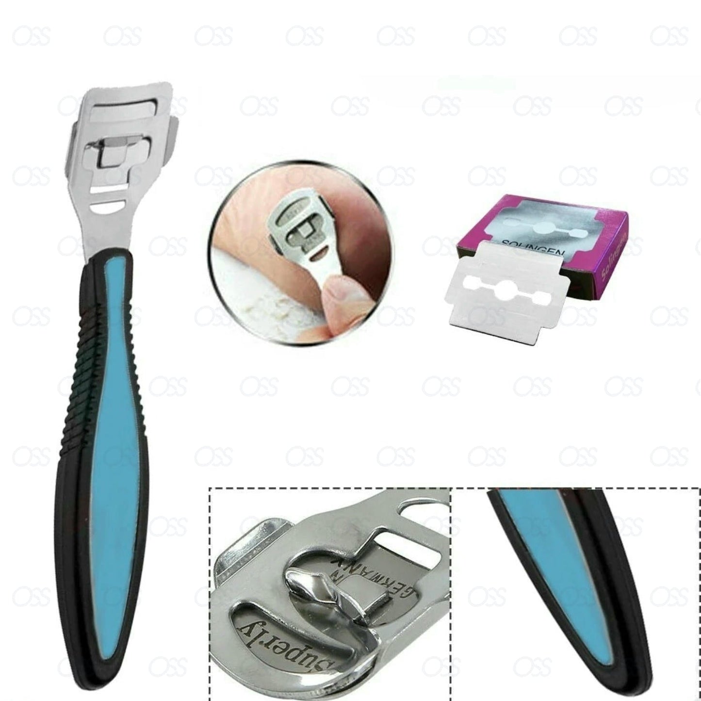 CALLUS REMOVER Hard Dead Skin CORN Cutter Shaver Pedicure FOOT TOOL + 10 BLADES