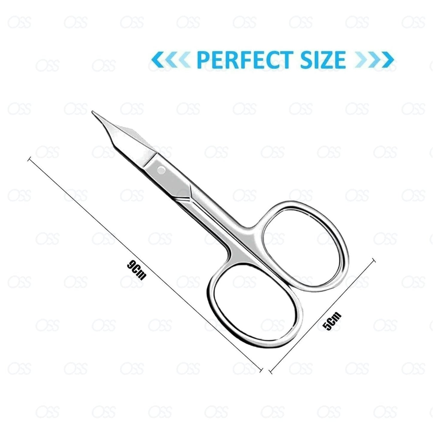 CURVED NAIL SCISSORS SUPER SHARP THIN EDGE CUTICLE SCISSORS SILVER STEEL