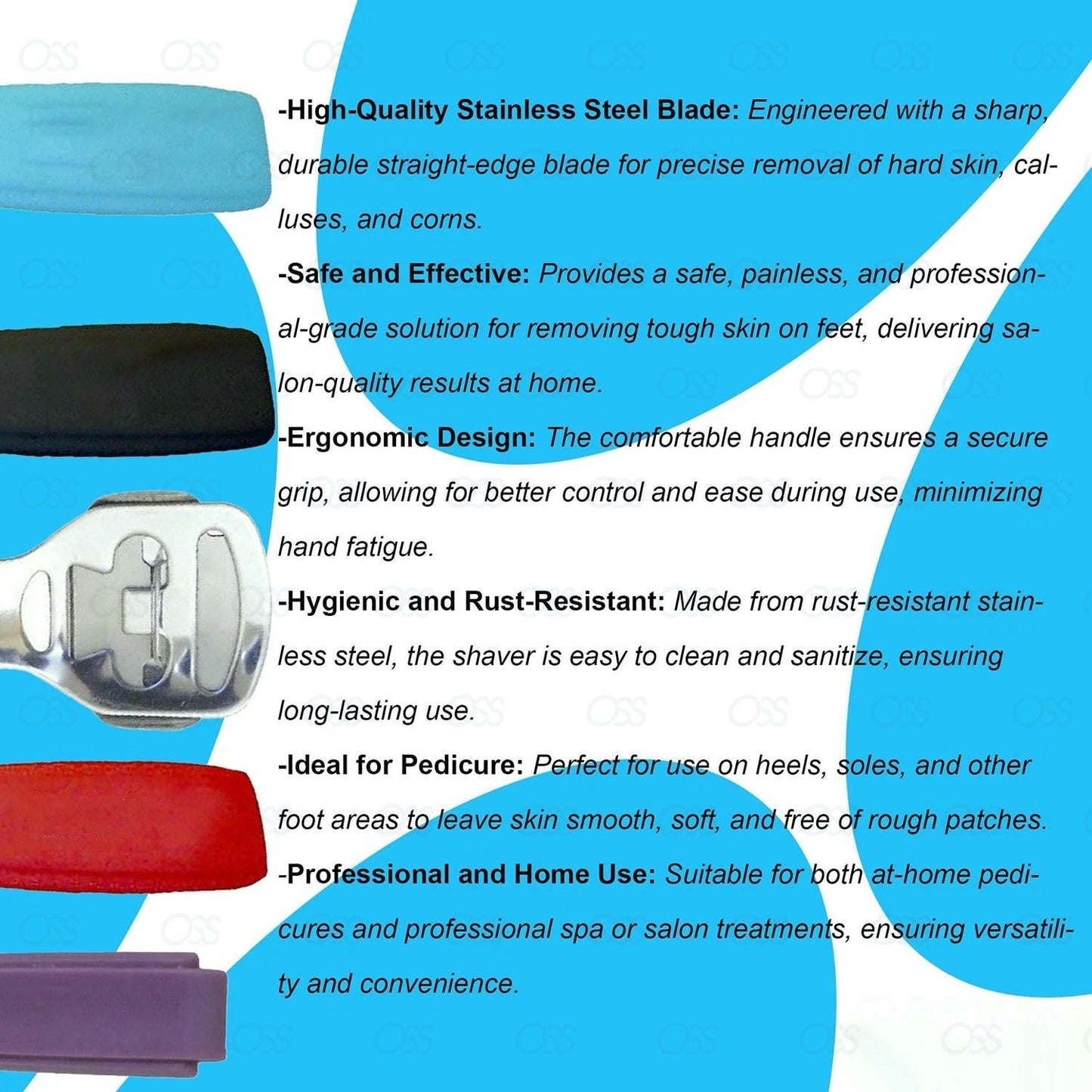 Callus Remover Corn Hard Skin Remover Shaver Foot Scraper Pedicure Kit