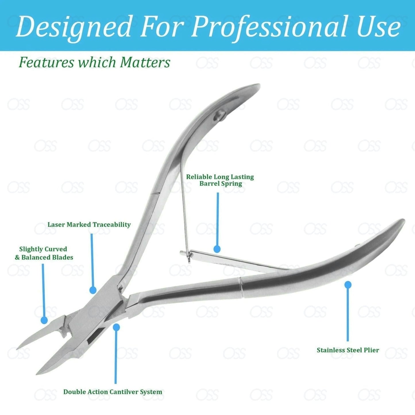 Cantilever Mycotic Toe Nail Cutters Straight