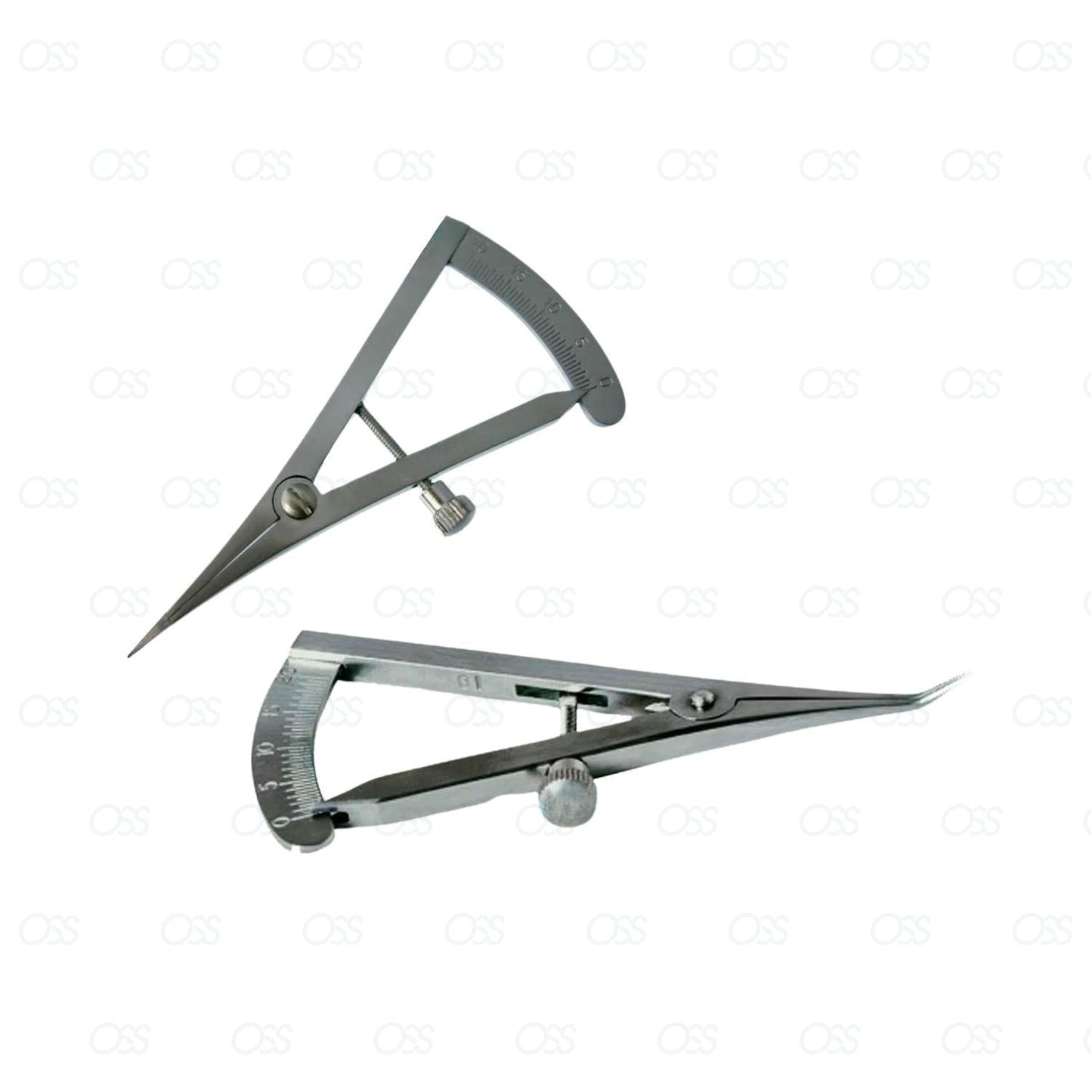Castroviejo 20mm Calipers Curved Dental Orthopedic Measuring Instruments CE