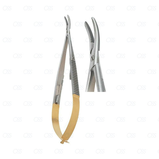 Castroviejo Micro Scissors Needle Holder TC Tip 14,11 cm Straight Curved CE