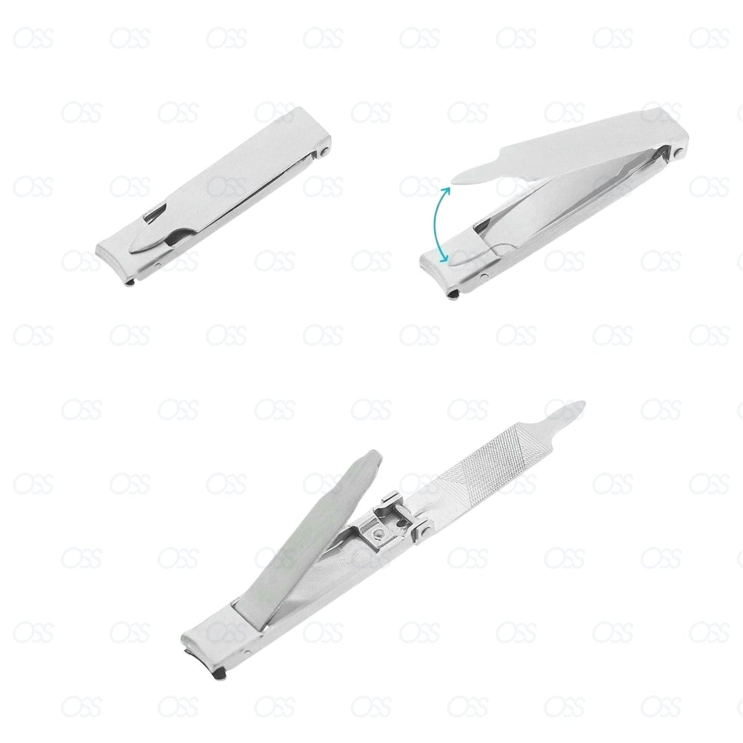 Compact Nail Clippers Cutters Pocket Chiropody Nipper Foldable Stainless