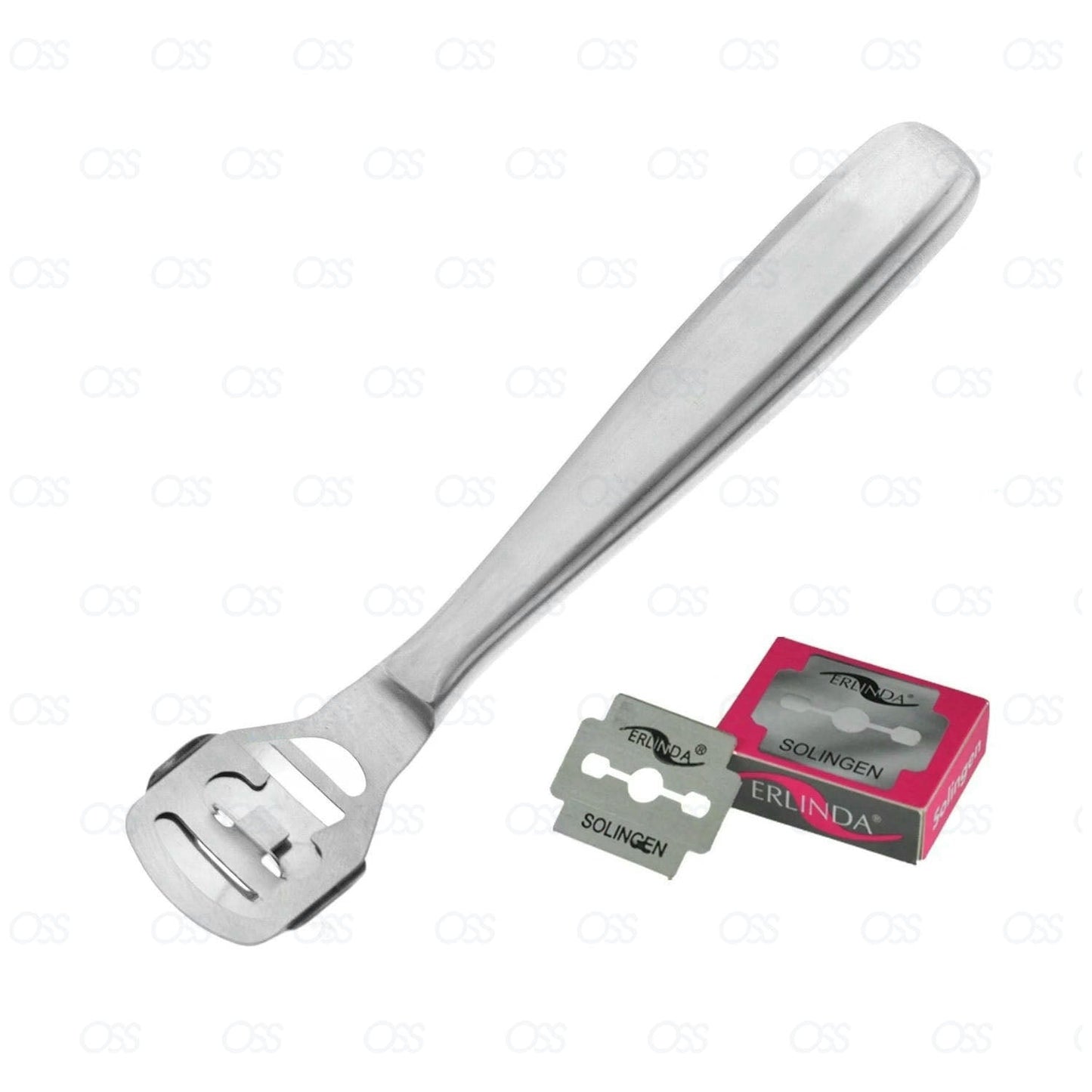 Corn and Callus Remover|Pedicure Tool for Safely Removing Corns|Calluses, Dead |Dry Hard Skin |Includes 10 Replacement Heads | Foot and Heel Scrubber Scraper, Corn Plane, Footcare