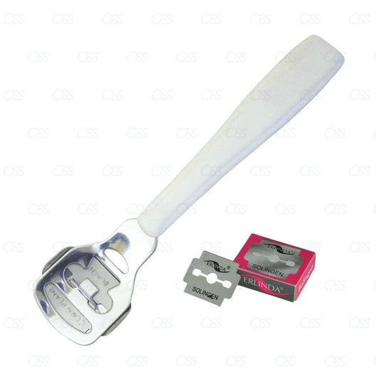 Corn and Callus Remover|Pedicure Tool for Safely Removing Corns|Calluses, Dead |Dry Hard Skin |Includes 10 Replacement Heads | Foot and Heel Scrubber Scraper, Corn Plane, Footcare