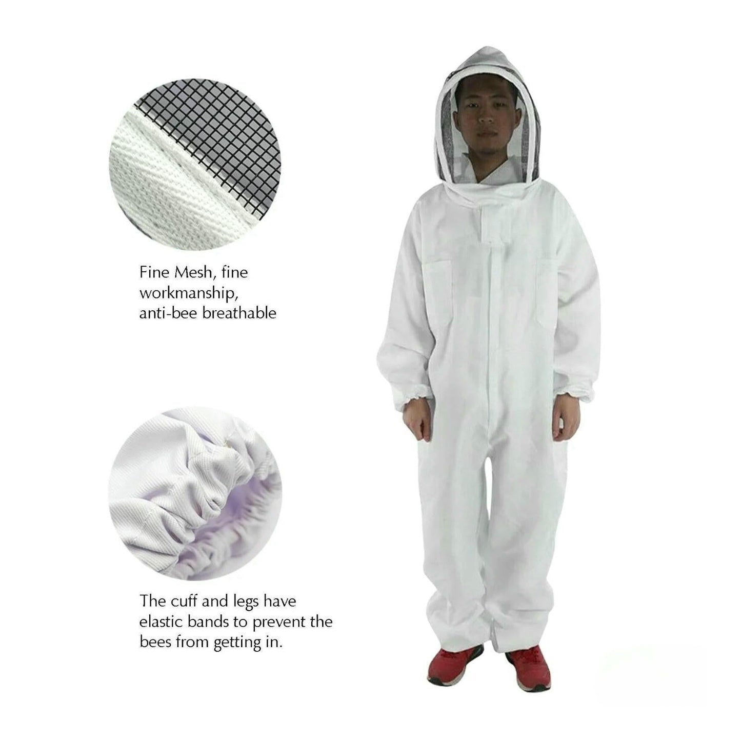 Cotton Full Body Beekeeping Clothing Veil Hood Hat Clothes Jaket Protective Beekeeping Suit Beekeepers Bee Suit Equipment