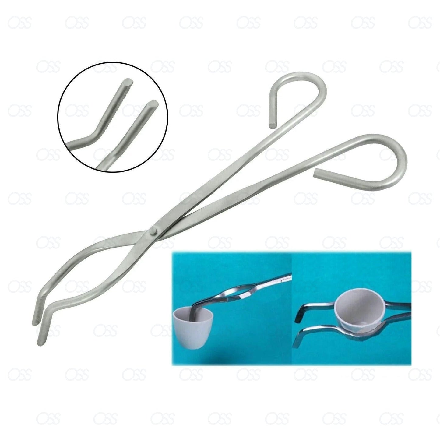 Crucible Flask Tongs Tong Casting Melt Laboratory Gold Holding Jewellery Tool