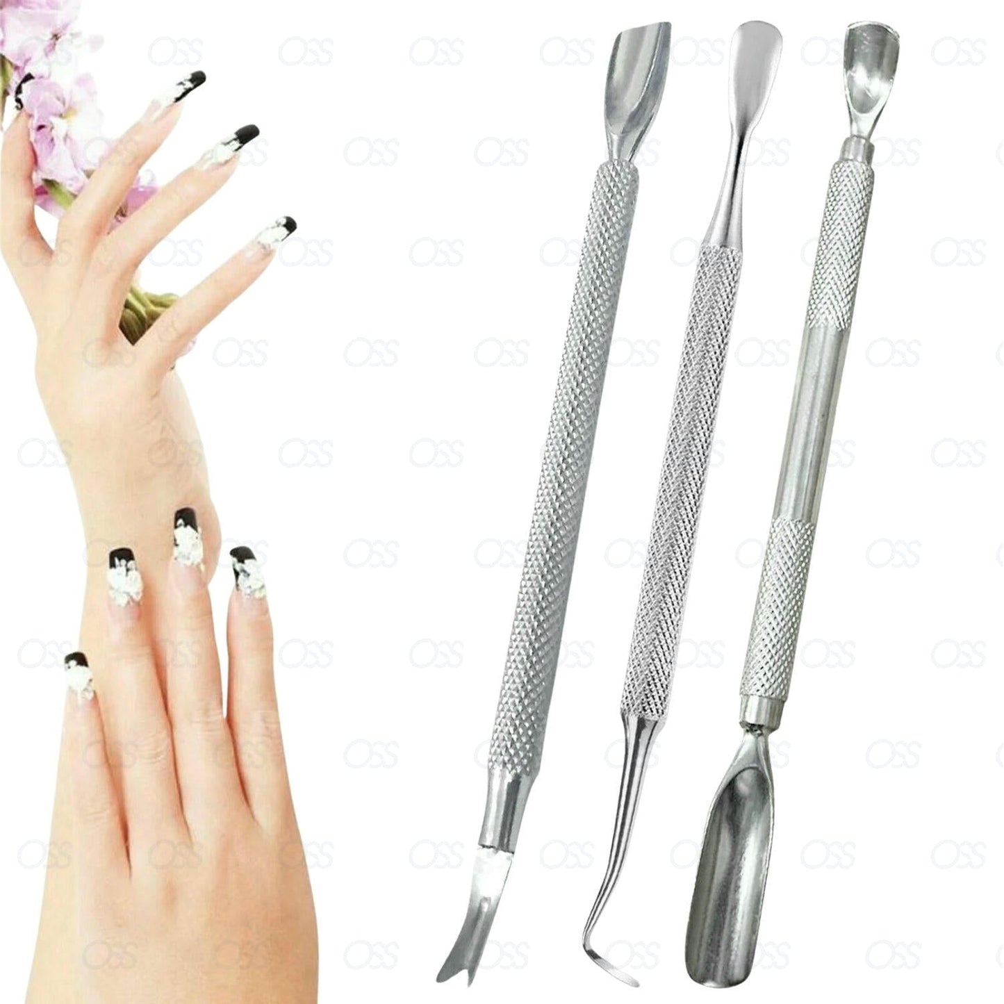 Cuticle Pusher UV Gel Polish Soak Off Remover Tool Nail Arts Cuticle Trimmer Set