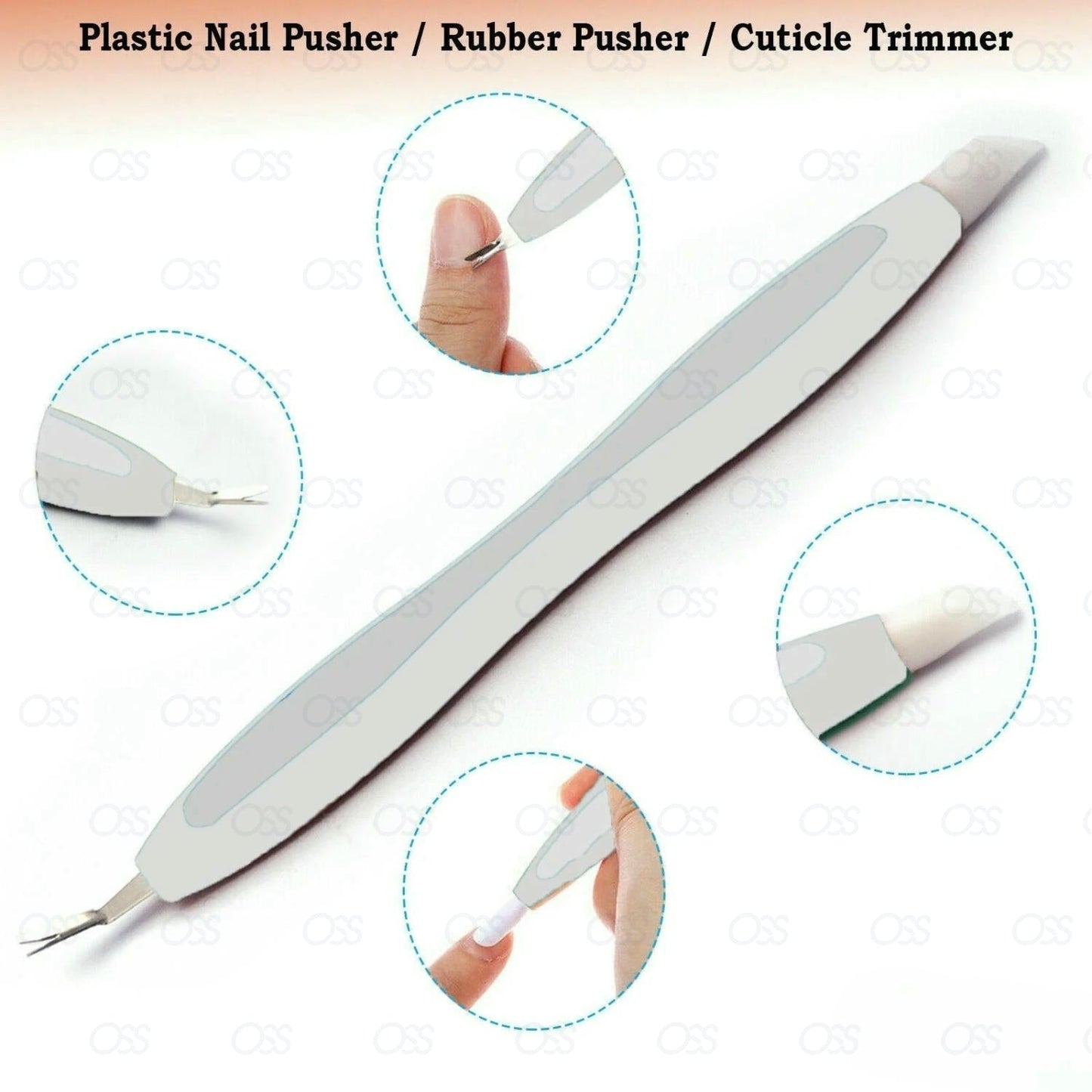 Cuticle Pusher UV Gel Polish Soak Off Remover Tool Nail Arts Cuticle Trimmer