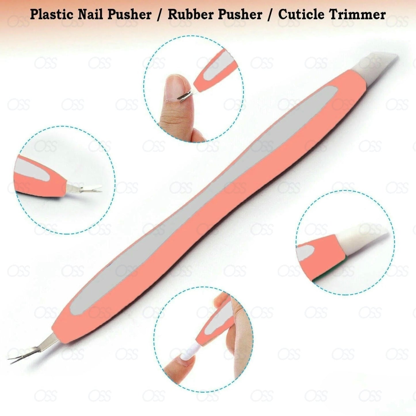 Cuticle Pusher UV Gel Polish Soak Off Remover Tool Nail Arts Cuticle Trimmer
