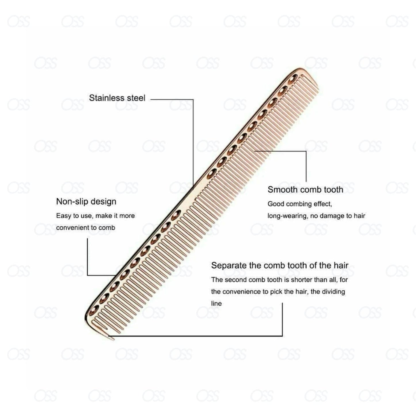 Cutting Tail Comb Hair Hairdressing Barbers Salon Professional Unisex Hair Style Aluminium