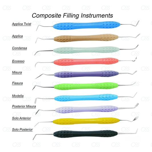 Dental Composite Instruments Filling & Restorative Periodental Silicon Handle CE