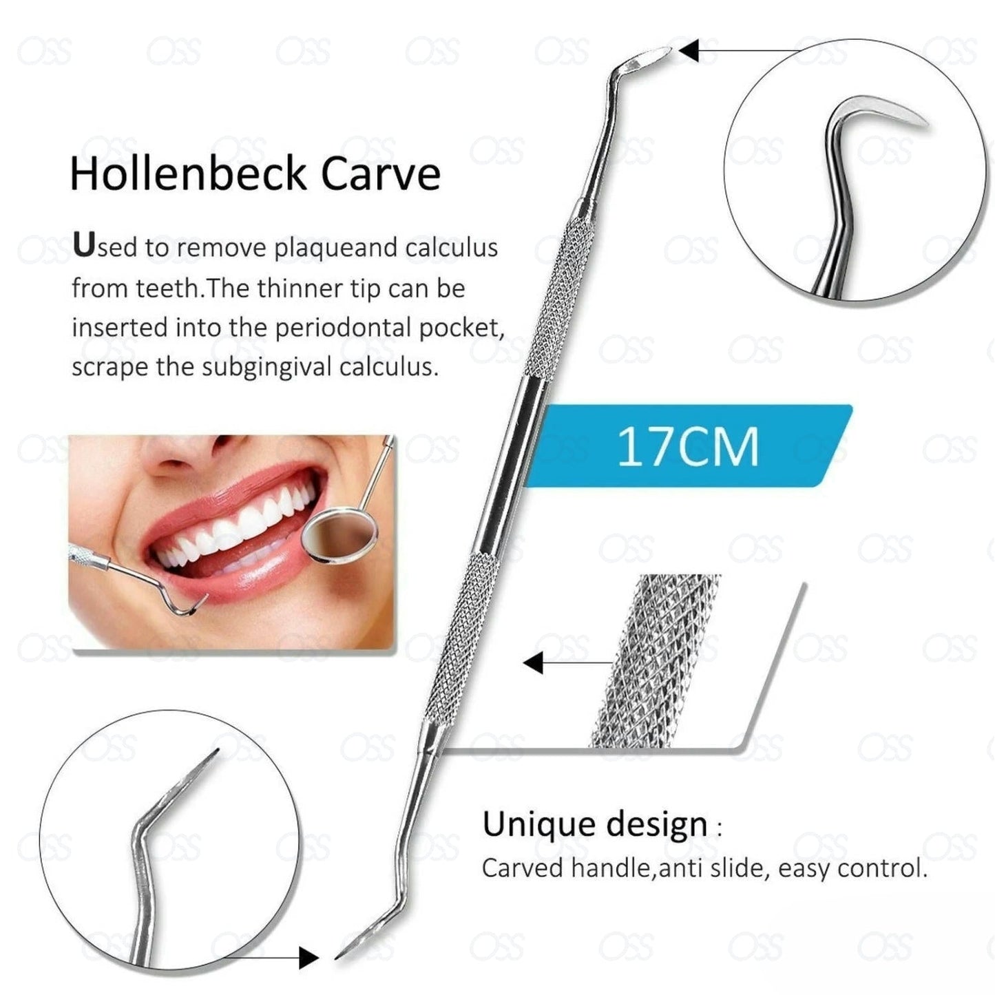 Dental Kit Tooth Scraper Mirror Scale Set Tartar Calculus Plaque Remover