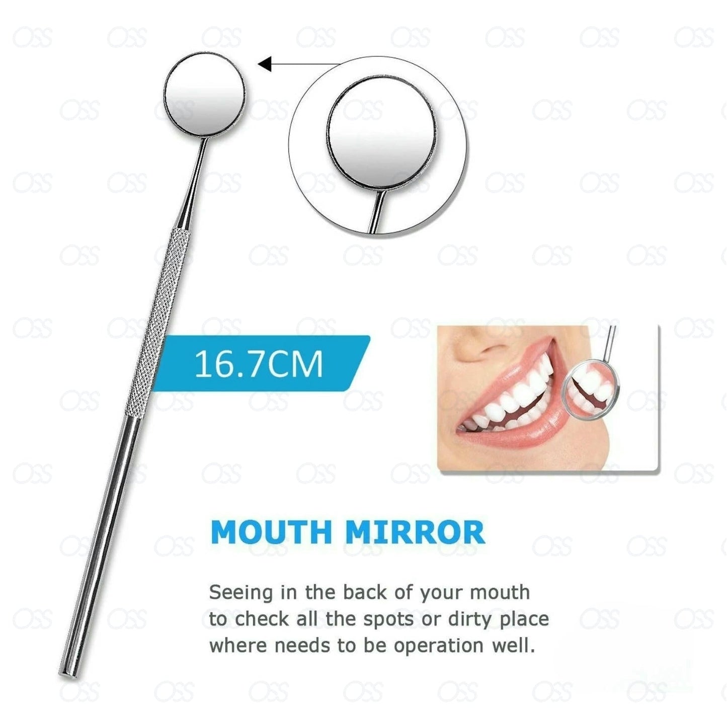 Dental Kit Tooth Scraper Mirror Scale Set Tartar Calculus Plaque Remover 4pc