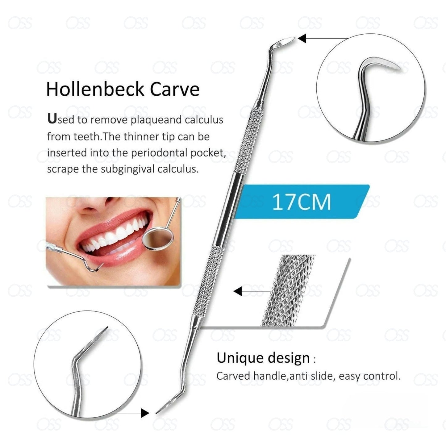 Dental Kit Tooth Scraper Mirror Scale Set Tartar Calculus Plaque Remover CE