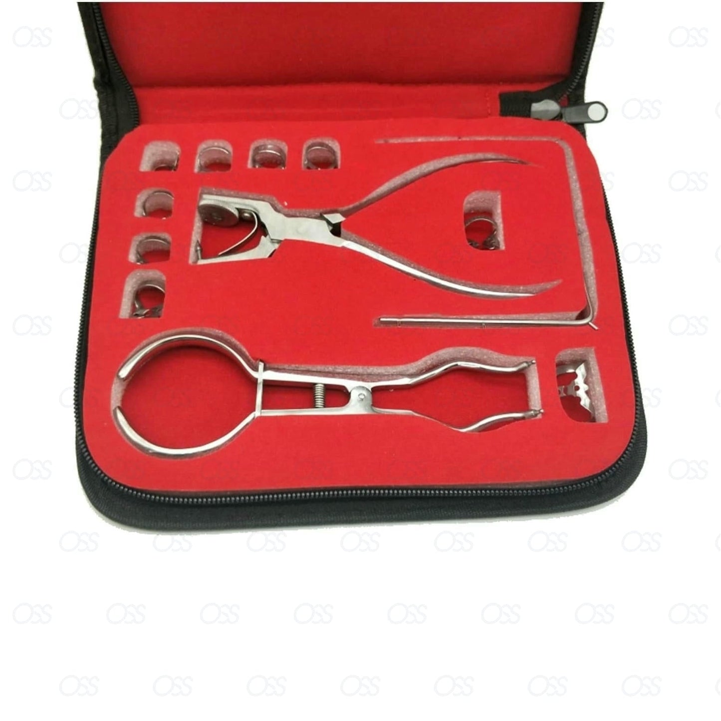 Dental Rubber Dam Kit Ainsworth Brewer Winged Rubber Dam Clamps Forceps Frame CE