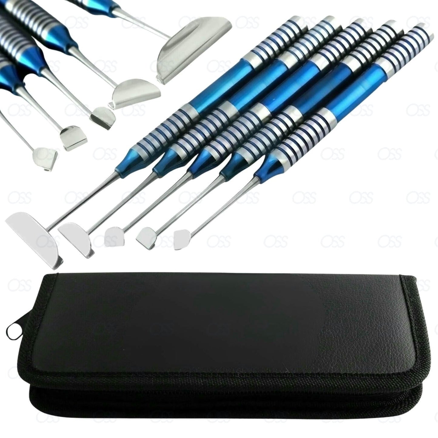 Dental Soft Brushing Kit Lingual Tissue Flap Surgery Implant Instruments 5Pcs CE