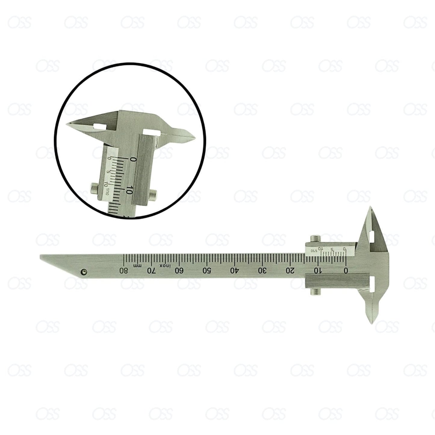 Dental Zuricher Caliper Gauge Dentist Tool Instruments Micrometer 0-80mm CE