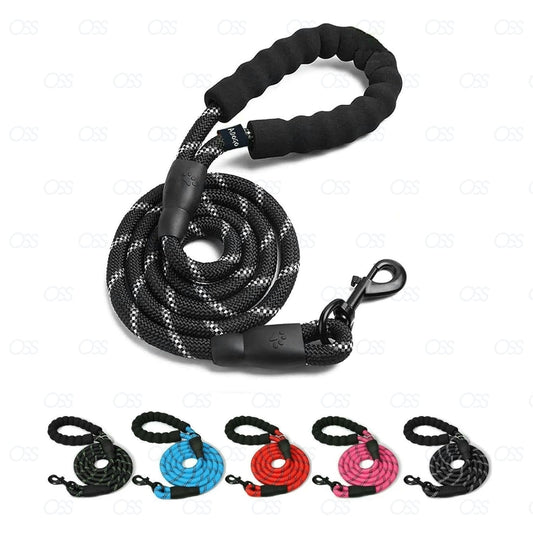 Dog Leash Rope Braided Pet Leads Strong Soft for Medium Large Dogs Walk 5FT New!