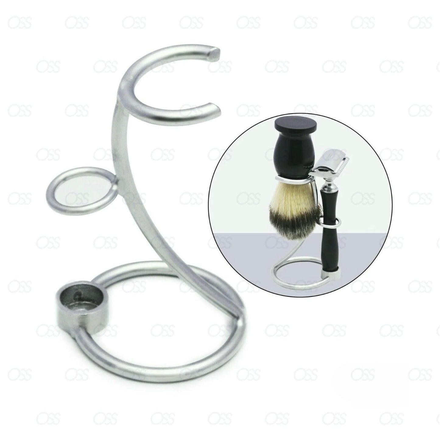 Double Edge Safety Razor & Pure Black Badger Brush Combo Shaving Set Classic Kit