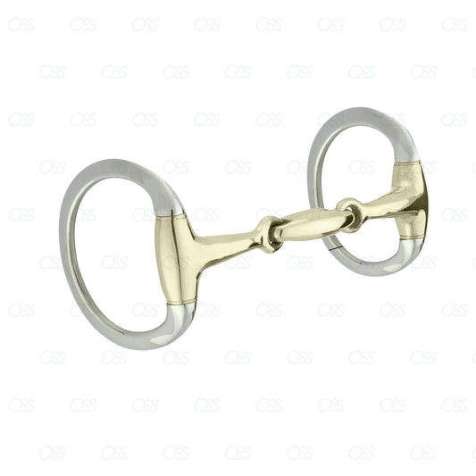 EGGBUTT GERMAN SILVER LOZENGE SNAFFLE MOUTHPIECE 16mm All size(HORSE BIT)