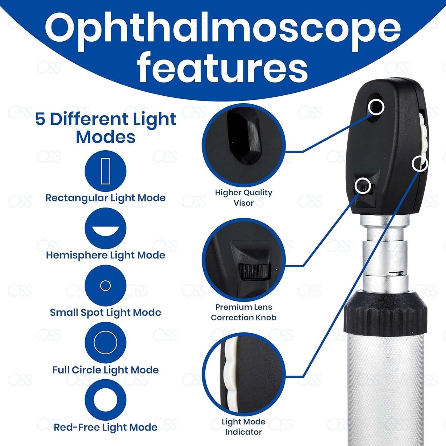 ENT Ophthalmoscope Opthalmoscope Otoscope Nasal Larynx Diagnostic Set CE Snellen Eye Chart