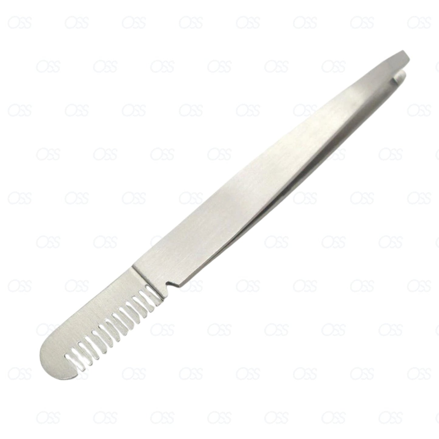 EYEBROW TWEEZERS SLANTED TIP COMB PROFESSIONAL QUALITY STAINLESS STEEL