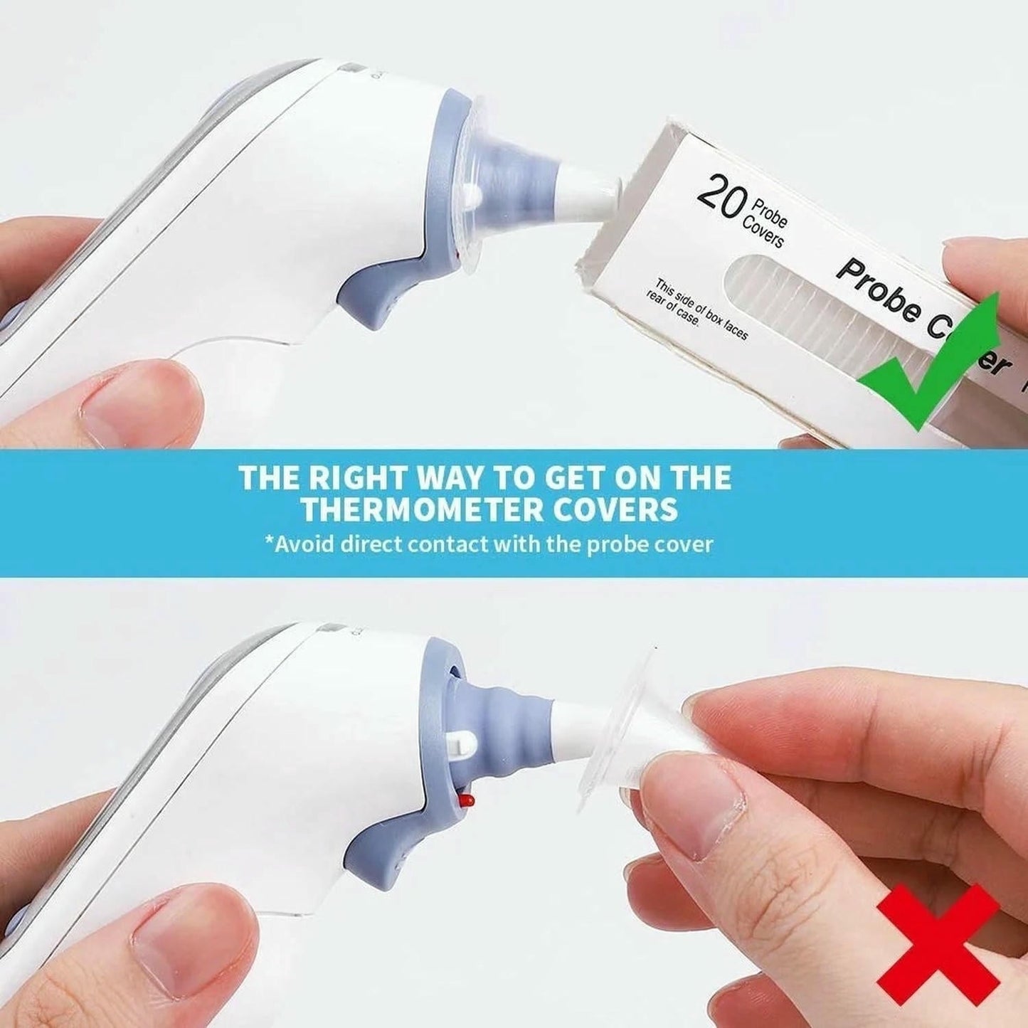 Ear Thermometer Probe Covers Refills Caps Lens Filters Braun and other Digital Thermometers Disposable Covers