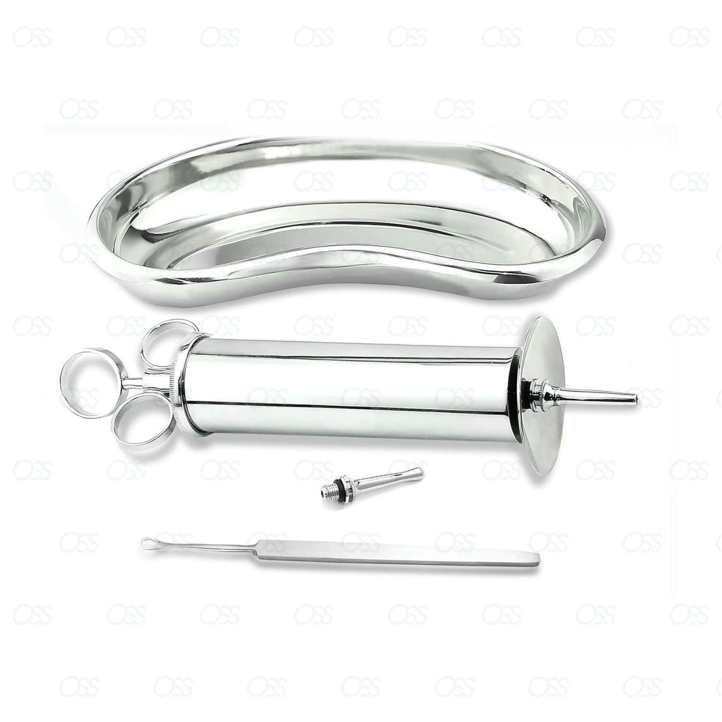 Ear Wax Remover Ear Syringe Kidney Tray Medical Veterinary Diagnostic SET CE