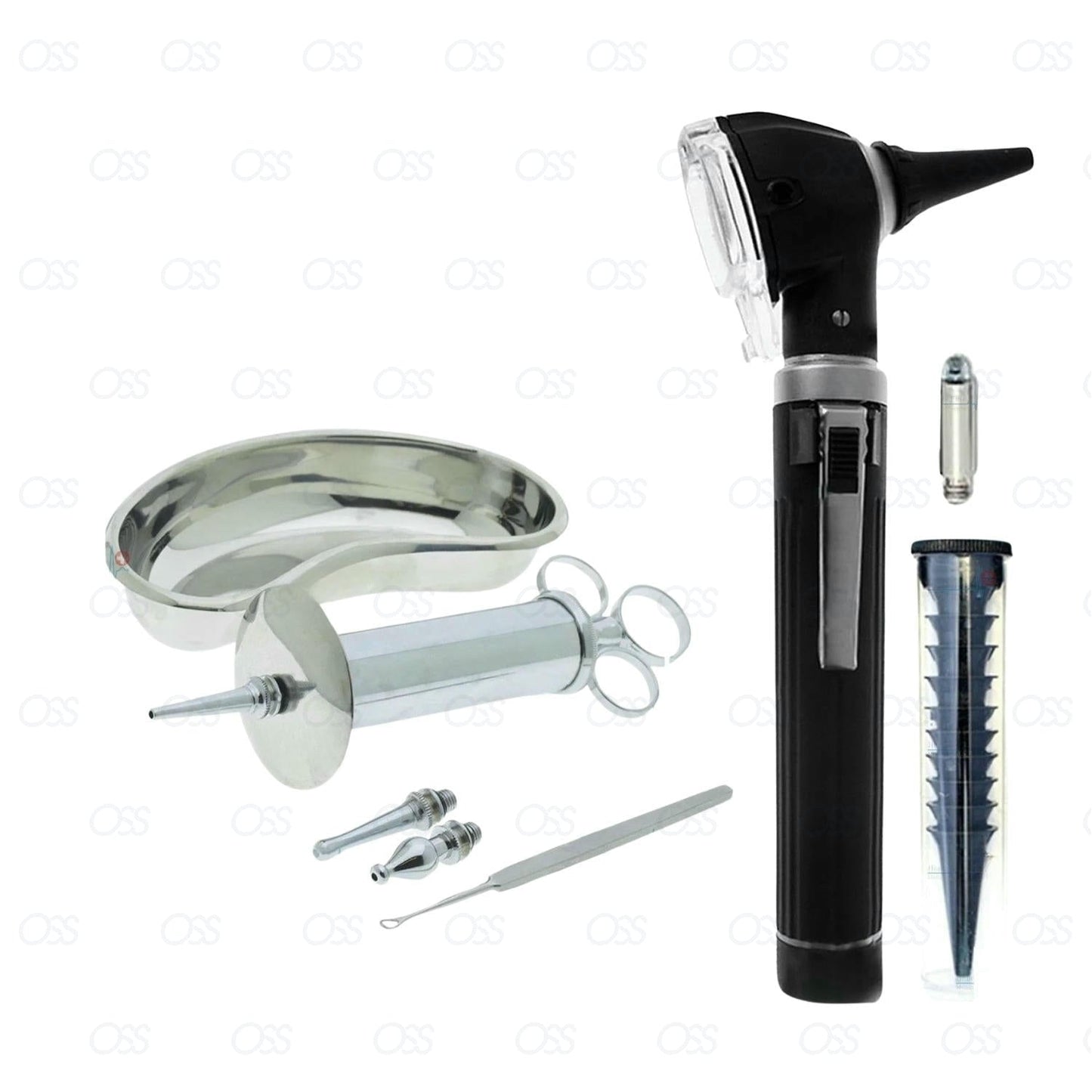 Ear wax remover EAR SYRINGE Otoscope Kidney Tray MEDICAL GRADE Tools