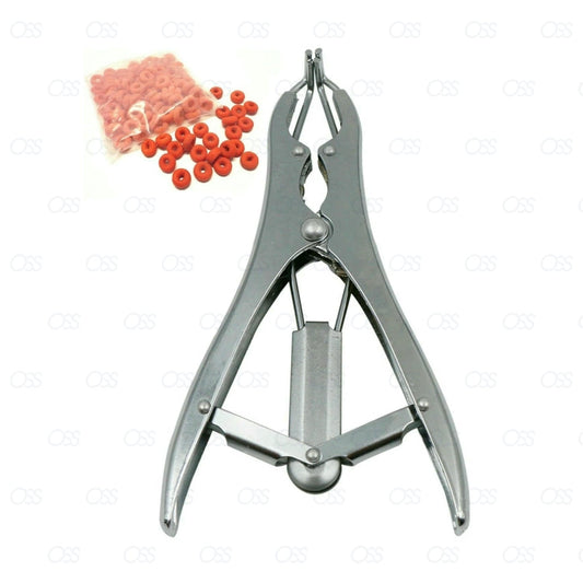 Elastrator Castrating Pliers Rubber Ring Applicator Pewter