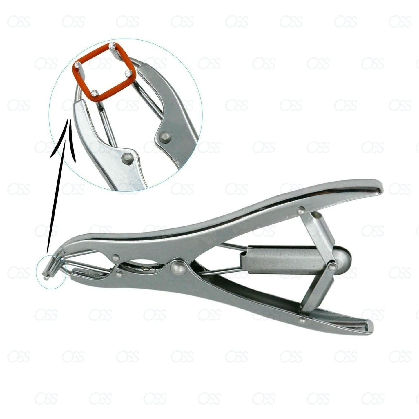 Elastrator Castrating Pliers Rubber Ring Applicator Pewter