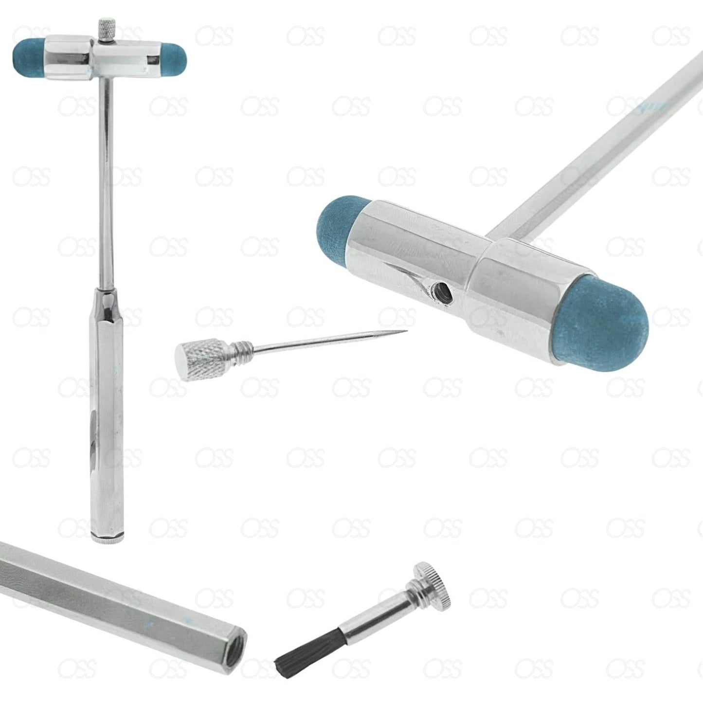 England Babinski Buck Neurological Hammer 3 in 1 Brush Pin 7" Diagnostic CE