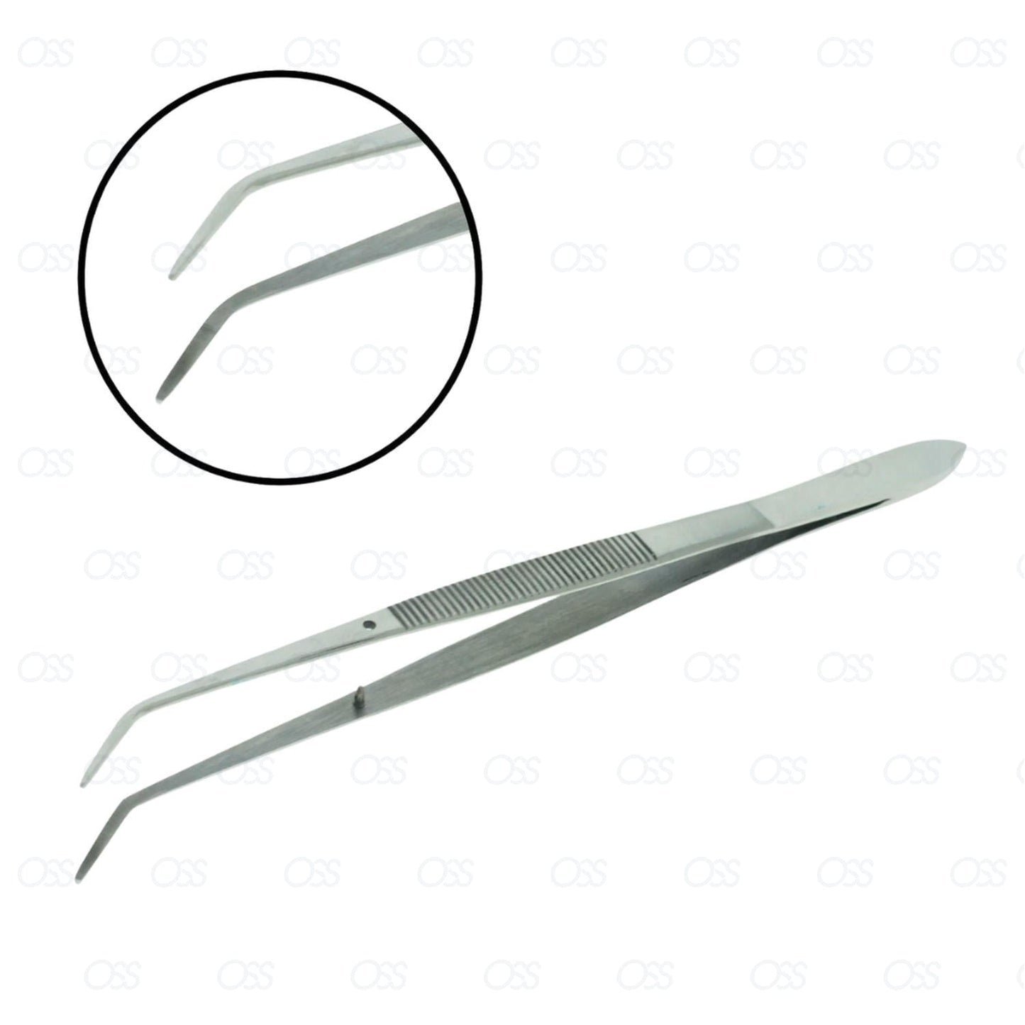 England Dental Perry Serrated Curved Dissecting Tweezers 10.5cm Dentist Lab