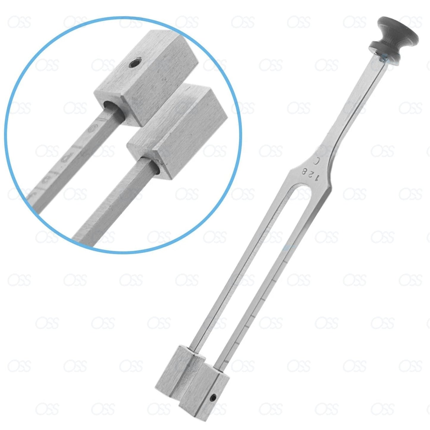 England Tuning Fork 128C Stainless Steel Rubber Foot Examination Diagnostic