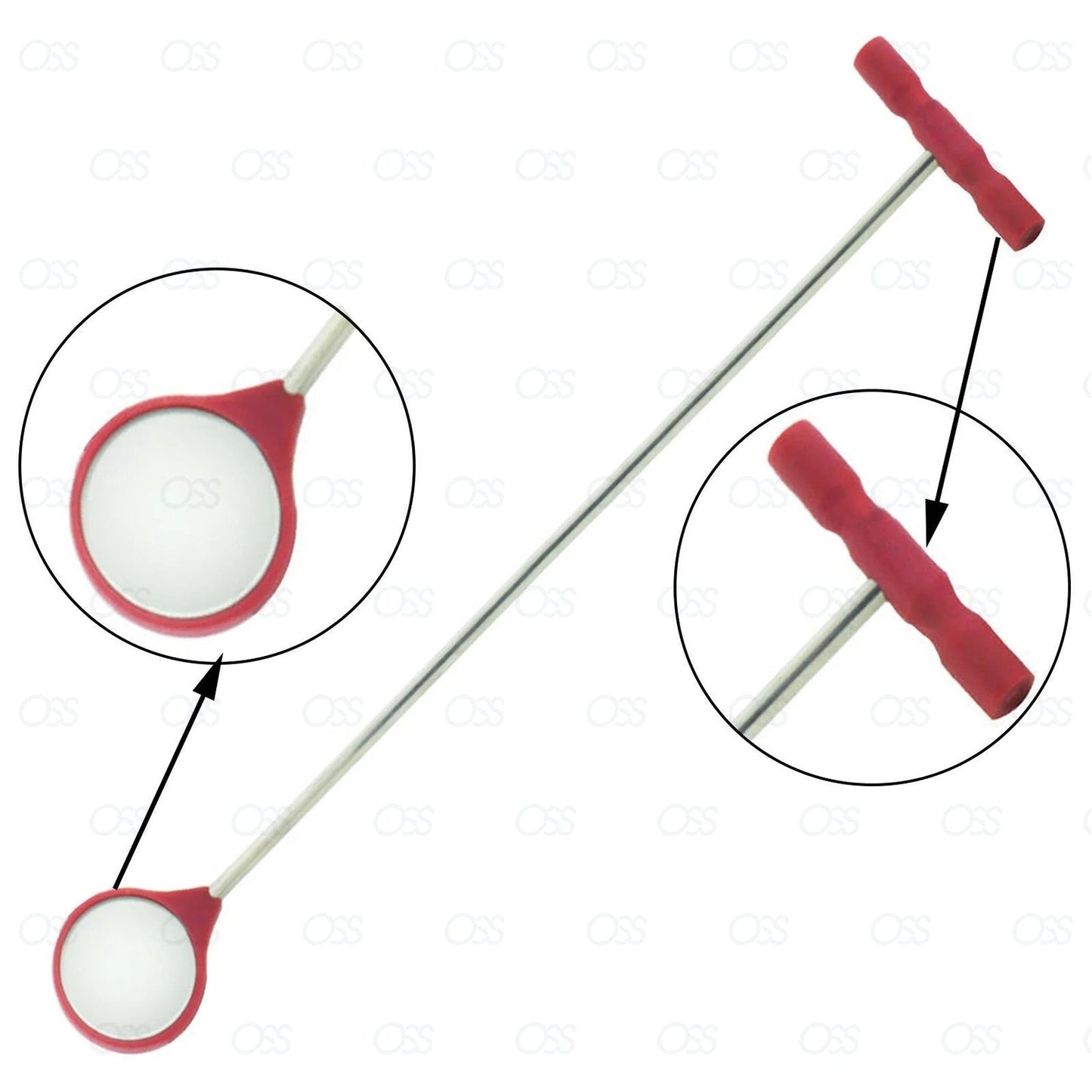 Equine Dental Mouth Mirror Curved Veterinary Dentistry First Aid Instruments