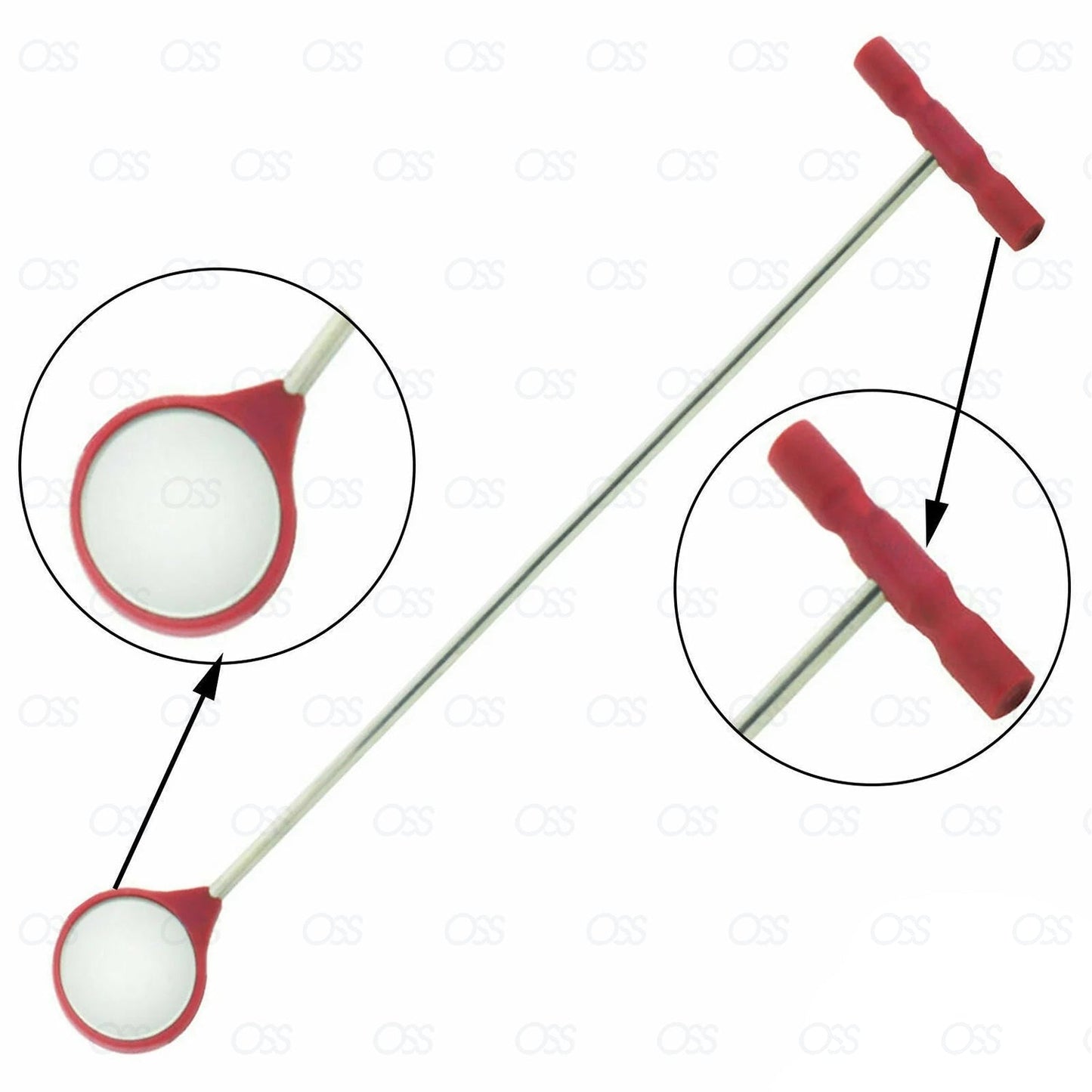 Equine Dental Mouth Mirror Curved Veterinary Dentistry First Aid Instruments