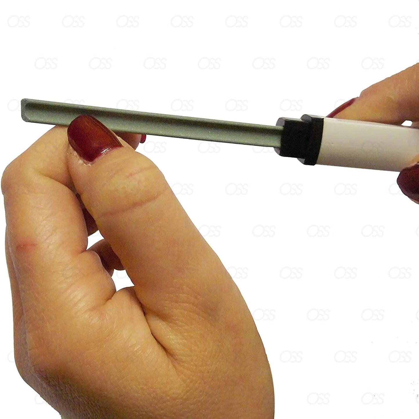 Erlinda Solingen Double Sided Bob Triangolo Ceramic Nail File Foot File Grit Manicure Pedicure Germany - White