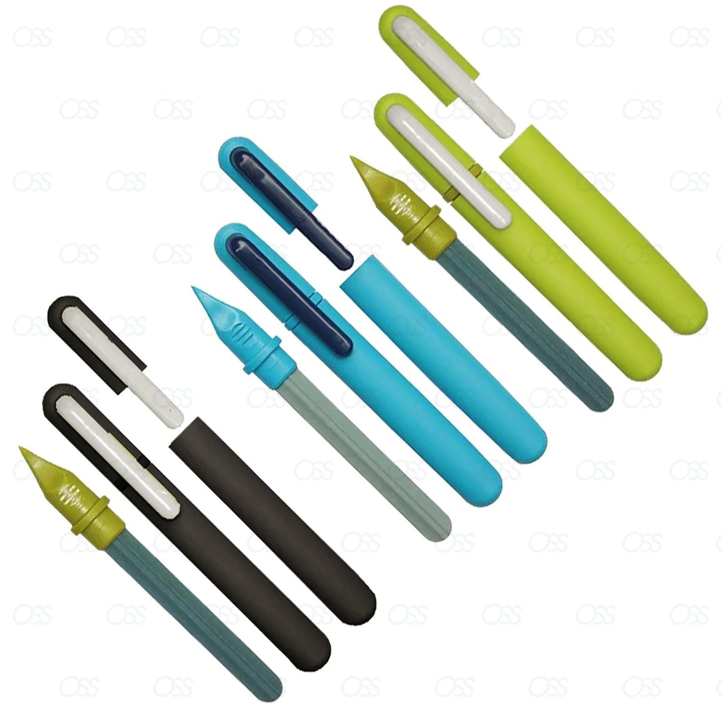 Erlinda Solingen Double Sided Nail Maid Neon Ceramic Nail File Foot File Grit Manicure Pedicure Germany - Pink