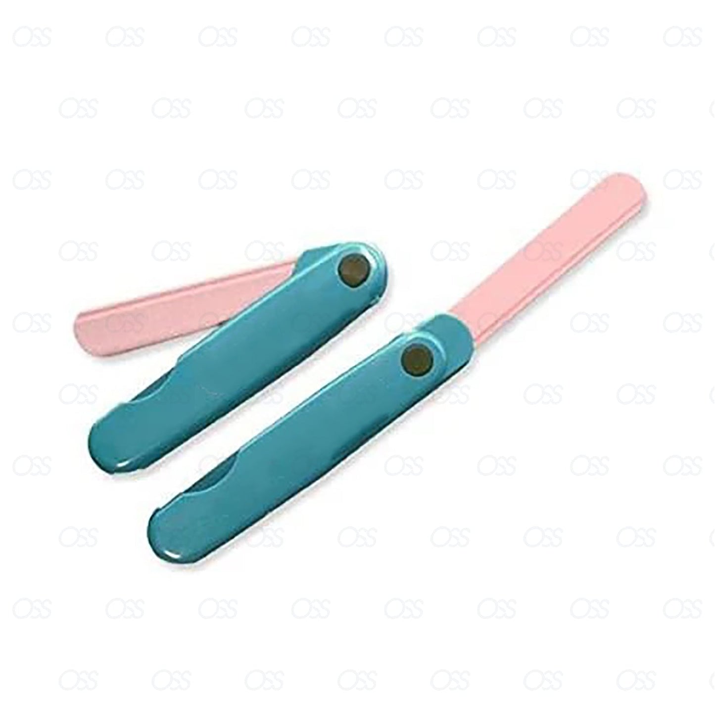 Erlinda Solingen Girly Ceramic Folding Nail File Manicure Open 14 cm Closed 8.0 cm (Green)