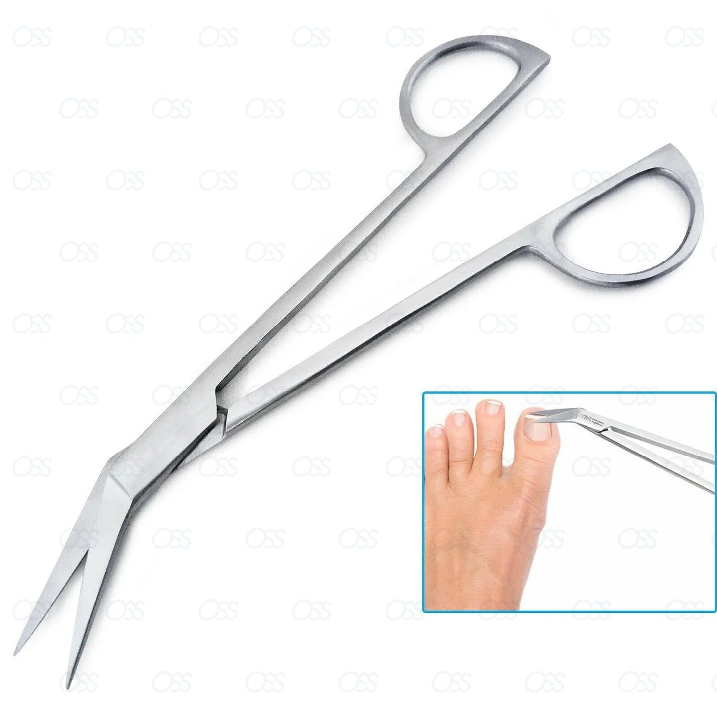 Extra Long Toe Nail Scissors Clippers Cutters Back Ache Pain Chiropody Podiatry
