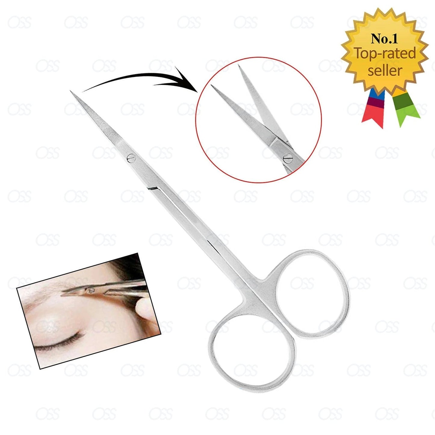Eyebrow Scissors Trimmer Hair Makeup Eyelash Remover Stainless Steel Cutter