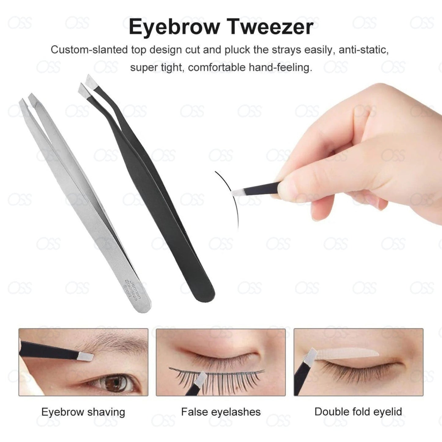 Eyebrow Scissors pro Tweezer Steel Hair Removal Trimmer Sharp Clipper eyelash