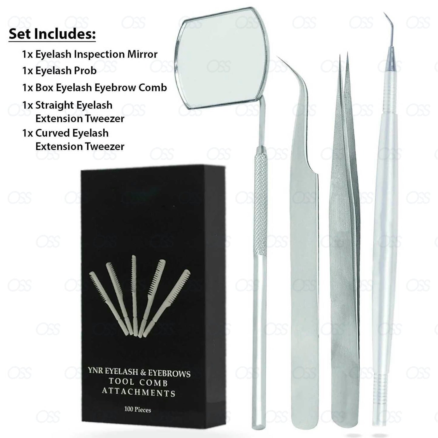 Eyelash Mirror Tweezes Eye Lash Lashes Lifting Lifter Perm Separating Comb Tools