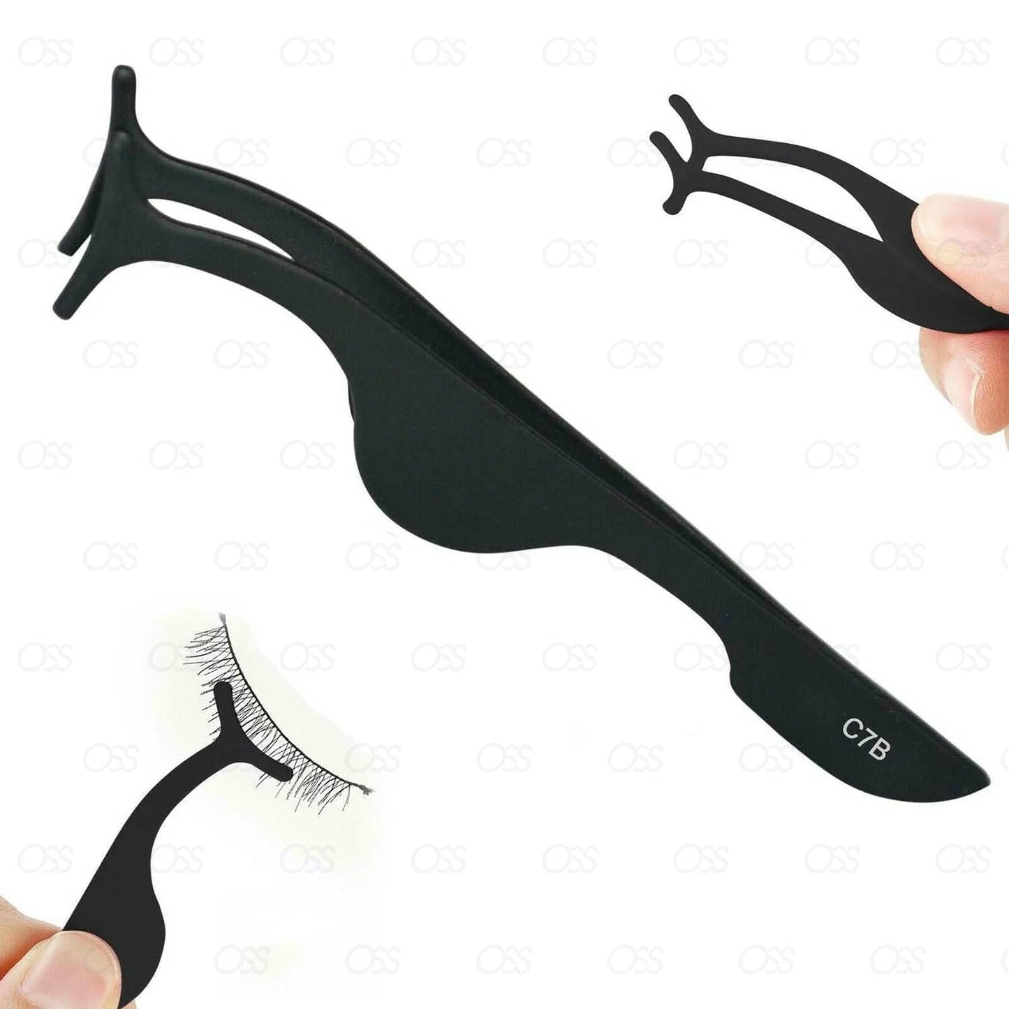 Eyelash Tweezers False Eyelashes Fake Lashes Applicator  Tool With Comb