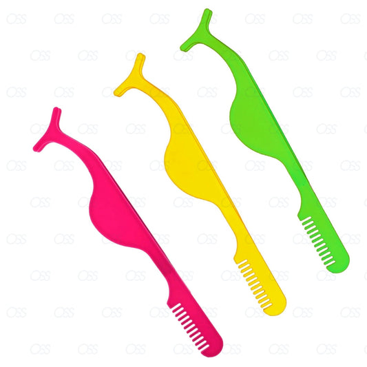 Eyelash Tweezers False Eyelashes Fake Lashes Applicator  Tool With Comb