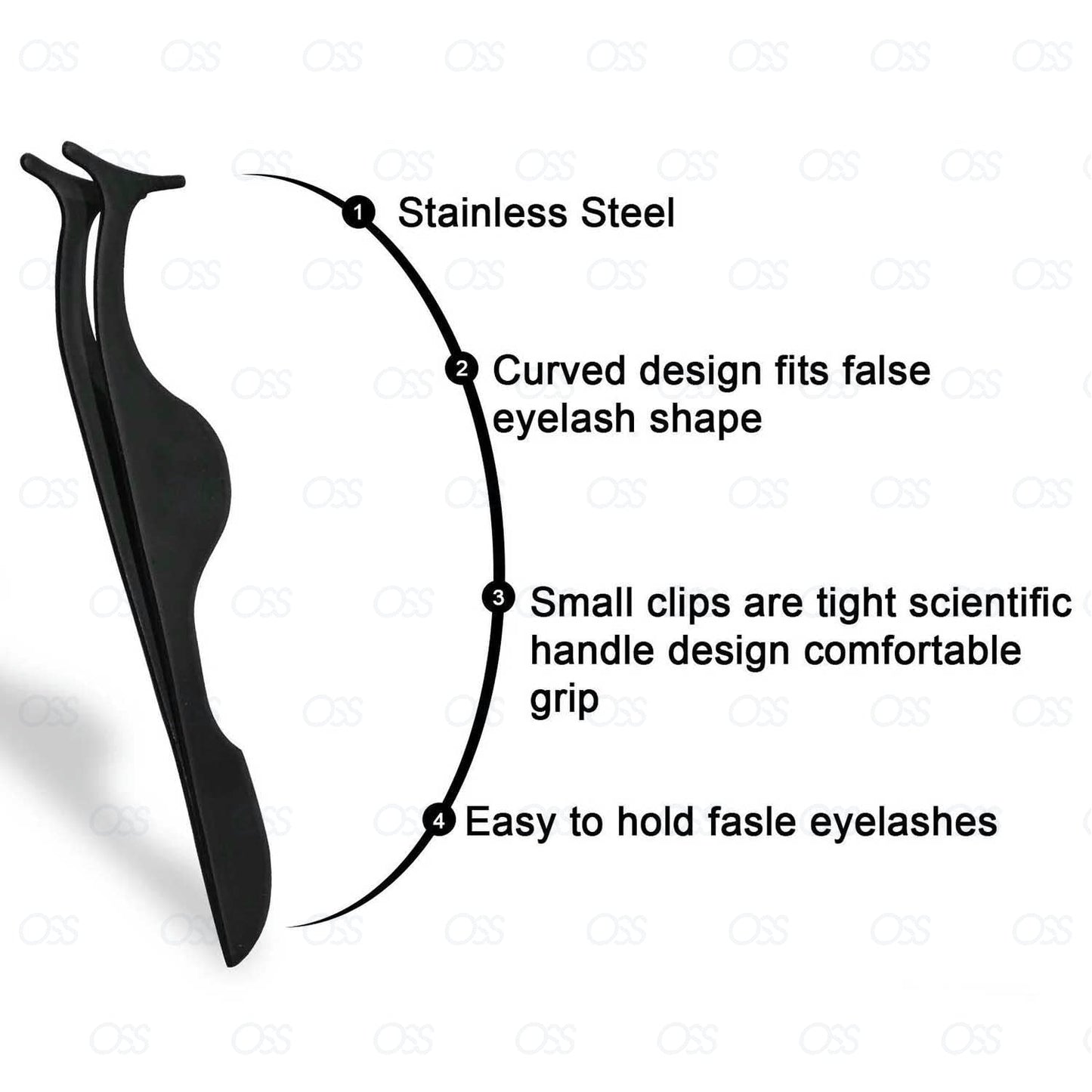 Eyelash Tweezers False Eyelashes Fake Lashes Applicator  Tool With Comb