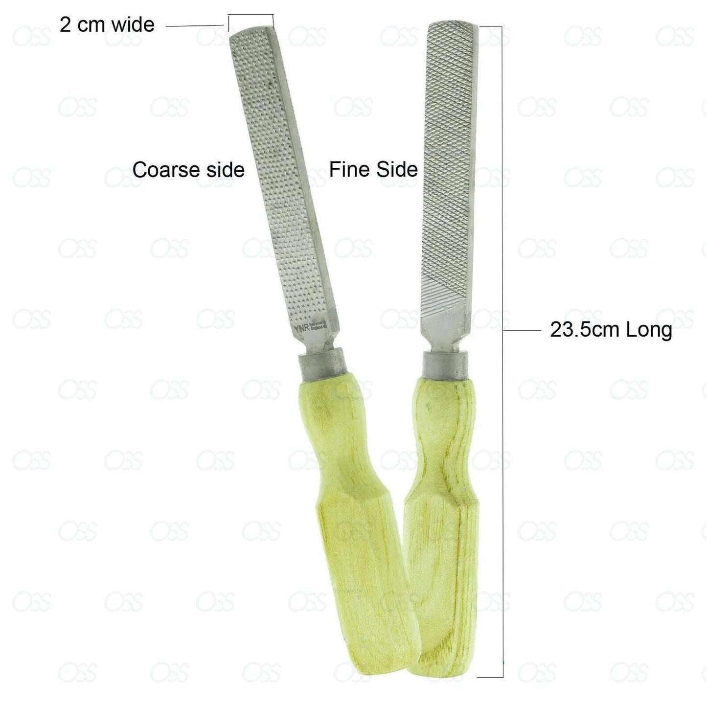 FARRIERS HOOF TRIMMING FILE RASP DUAL WOOD HANDLE VETERINARY